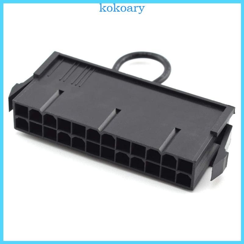 Kok ตัวเชื่อมต่อสวิตช์เปิด ปิด 24-Pin ATX PSU สําหรับหัว 24Pin สีดํา