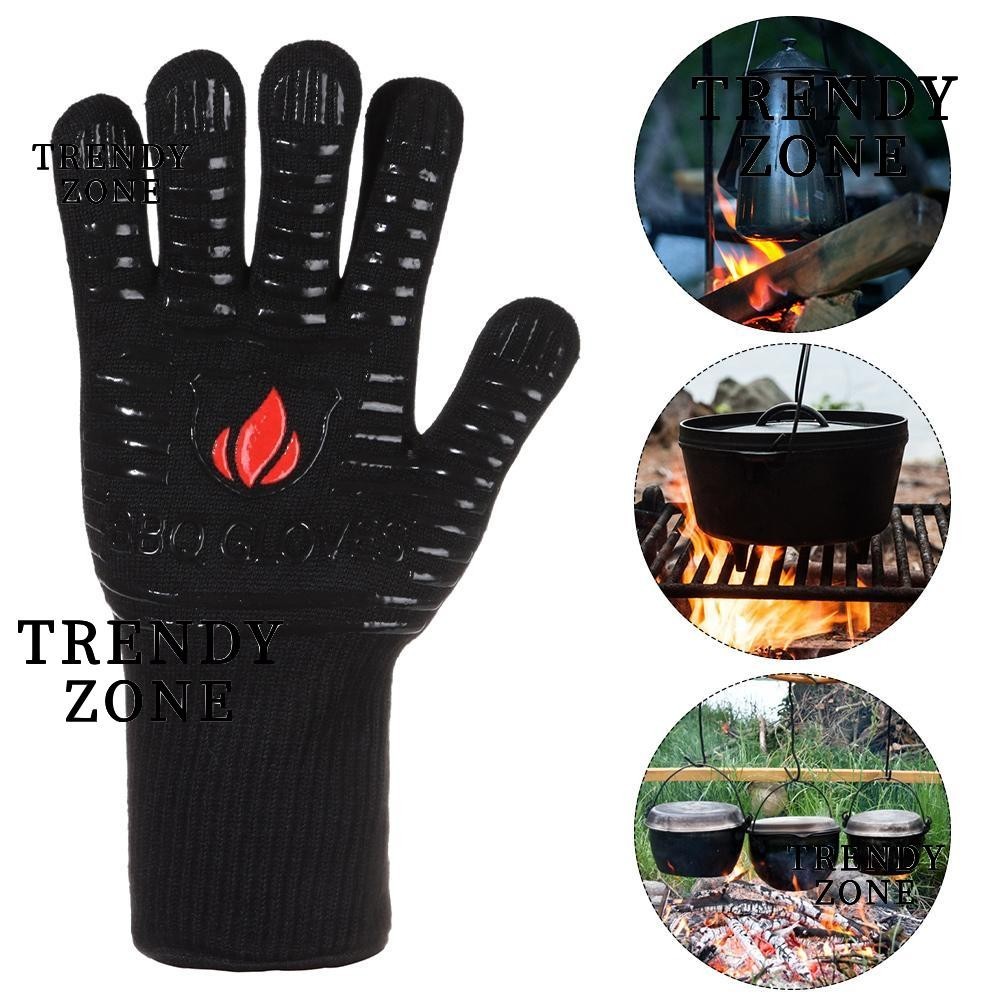 Trendyzone ถุงมือเตาผิง เตาผิง เตาถ่านหิน ทนความร้อน