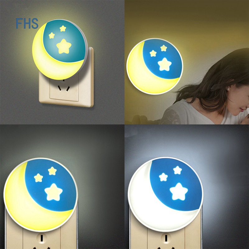 Fhs ซ็อกเก็ตไฟ LED พร้อมเซนเซอร์ ช่วยการนอนหลับเด็ก โคมไฟติดผนัง ขนาดเล็ก ตกแต่งห้องเด็ก โคมไฟกลางคืน สําหรับปลั๊ก