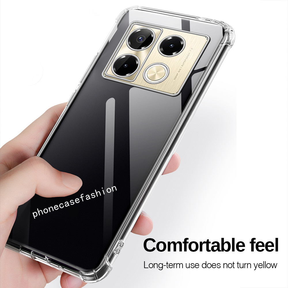 เคสโทรศัพท์ใสสําหรับinfinix Note 40 pro plus Note40 Note40pro Note40pro + 4G 5G 2024 โปร่งใสกันกระแทกปลอกป้องกันกล้องฝาครอบ ราคา ถูกที่สุด ดีลบีเคเค แกลเลอรีภาพที่ 3