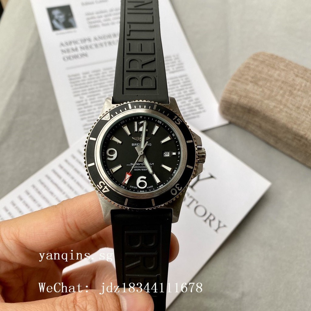 Breitling Marine Series นาฬิกาข้อมือแฟชั่นอัตโนมัติ 44 มม.