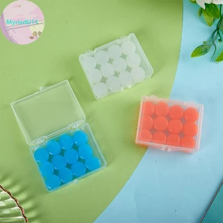 Myriadu 12PCS ซิลิโคนหูปลั๊กซิลิโคนขี้ผึ้งปลั๊กอุดหูว่ายน้ํา Moldable ที่อุดหูลดเสียงรบกวน Cancelling Sleeping Protection TH