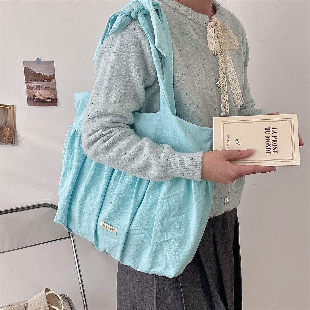Eniang815 Tote Bag, กระเป๋าสะพายปักหวาน, กระเป๋าถือพิมพ์ลายลําลอง