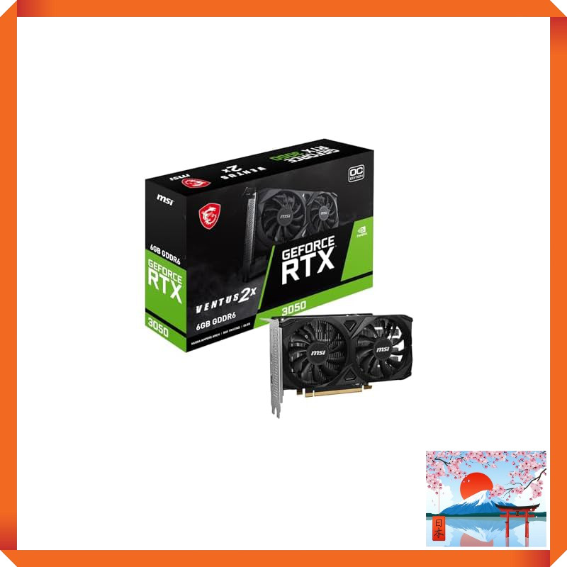 Low-Profile MSI GeForce RTX 3050 6GB OC Graphics Card with Dual Fans - No Additional Power Required