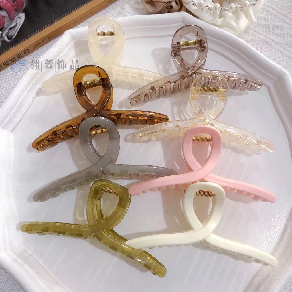 A1198 กิ๊บหนีบผมสีเจลลี่ใสขนาดใหญ่