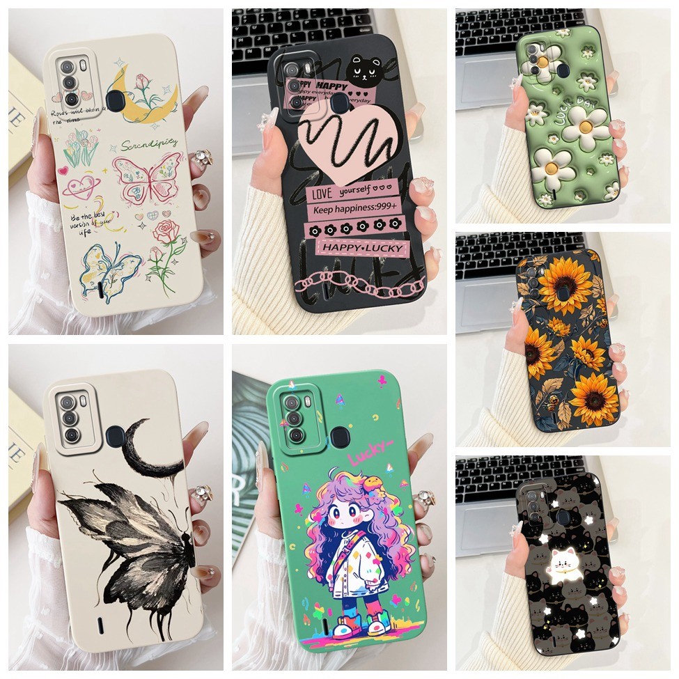 Itel Vision 1 Pro Case Aesthetic แมวน่ารักแฟชั่นตลกซิลิโคนกันกระแทกเคสโทรศัพท์ ITEL Vision1 Pro ฝาหลัง