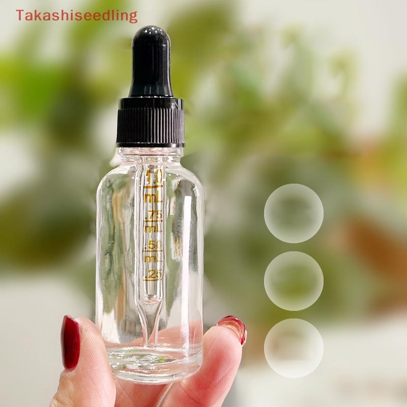 (Takashiseedling) ขวดหยดพร้อมสเกล Reagent Eye Drop แก้วใสอโรมาเธอราพีขวดปิเปตของเหลวขวดรีฟิลเดินทาง