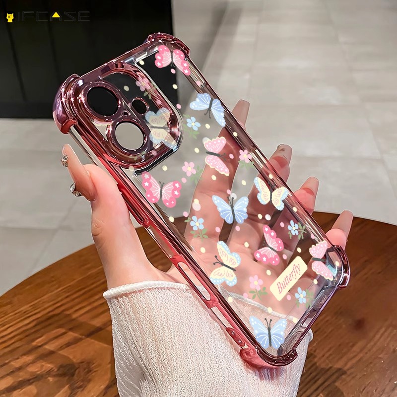สําหรับ Huawei Pura 70 P60 P50 P40 P30 P70 Pro Plus Ultra เคสโทรศัพท์สีสันผีเสื้อดอกไม้ดอกไม้น่ารักการ์ตูน Polka Dot หรูหราโปร่งใสนุ่มกรณีปกหลัง ราคา ถูกที่สุด ดีลบีเคเค