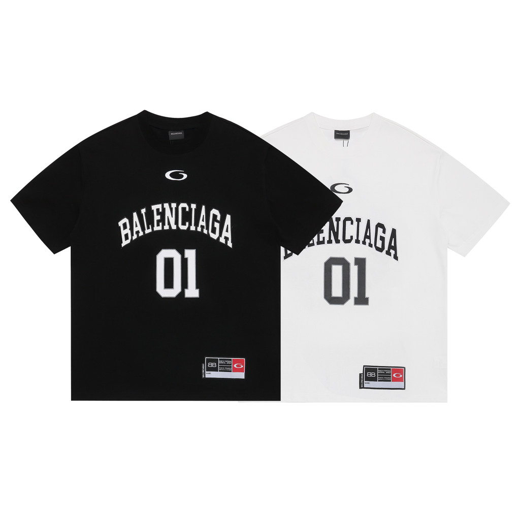 Bb- เสื้อยืดลําลองทรงหลวมแฟชั่นแขนสั้นสําหรับผู้ชายและผู้หญิง