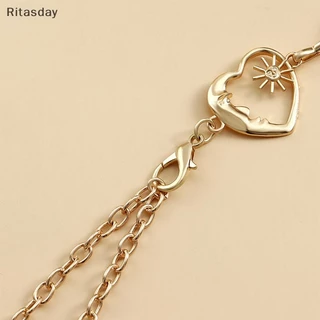 Ritasday Harajuku Punk Moon เข็มขัดโลหะผู้หญิง Vintage Punk Gothic Moon Sun เอวสูงเข็มขัดจี้เข็มขัดหญิงใหม่