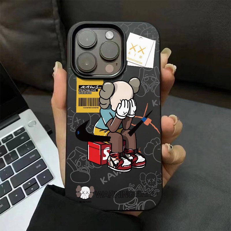 ❤️จัดส่งทันที❤️เคสไอโฟน11 13 14 15 16 17 Pro Max Street Smile Matte Fashion trend Matte Case For iPhone 16PM,15PM,14PM