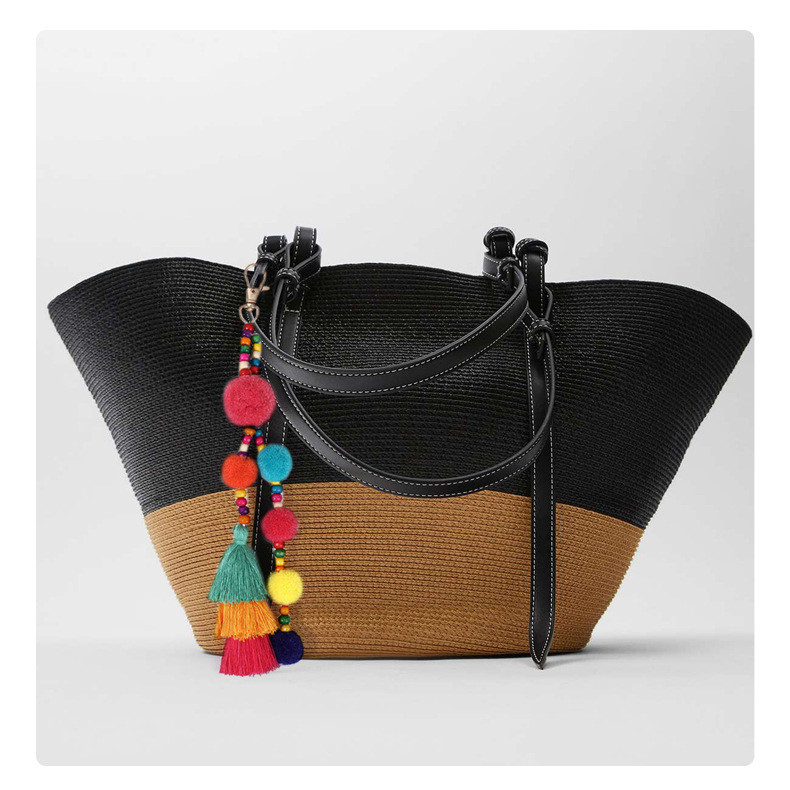 Boho สไตล์ลูกผมพู่พวงกุญแจฤดูร้อน Beach Shell พวงกุญแจสีสันสดใส Pompom พวงกุญแจสําหรับผู้หญิงกระเป๋าจี้แขวน ราคา ถูกที่สุด ดีลบีเคเค แกลเลอรีภาพที่ 9