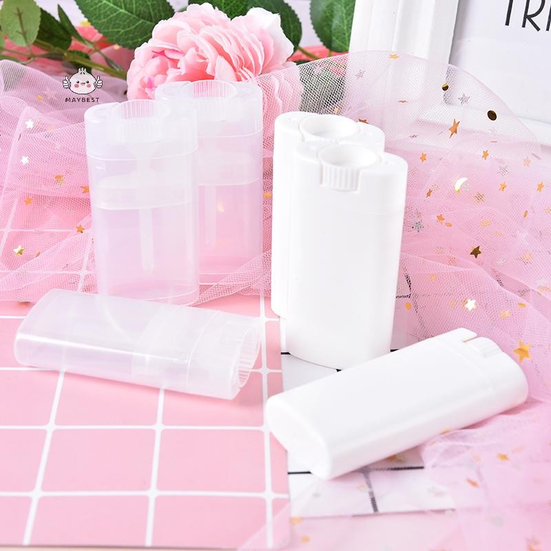 {maybest} 10 ชิ้น 20 มล. พลาสติกเปล่ารูปไข่ลิปบาล์มหลอดคอนเทนเนอร์ลิปสติกหลอดริมฝีปาก {TH}