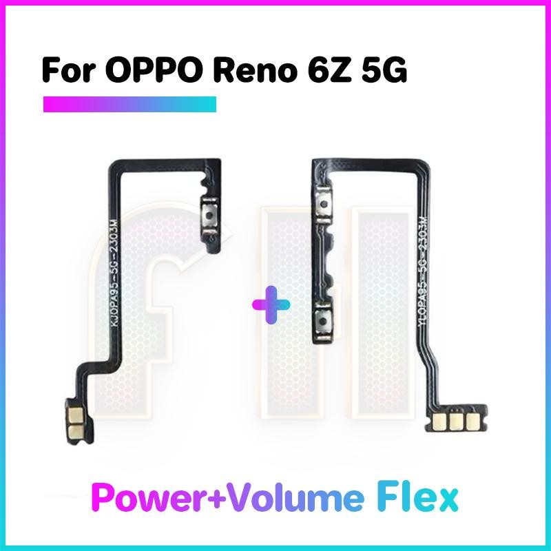ปุ่มปรับระดับเสียงเปิดปิด Flex Out ปุ่มด้านข้างสําหรับ oppo reno 6z 5g สวิทช์เปิด OFF Key Mute Volume ปุ่มควบคุมริบบิ้น Flex สาย