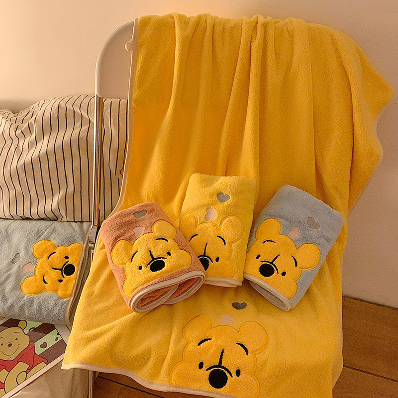 พร้อมส่ง👶💕ผ้าเช็ดตัวเด็ก 70x140 CM ปักลายการ์ตูน ซับน้ำดี ผ้านุ่มสบายผิว ผ้าขนหนู - รูปที่ 2