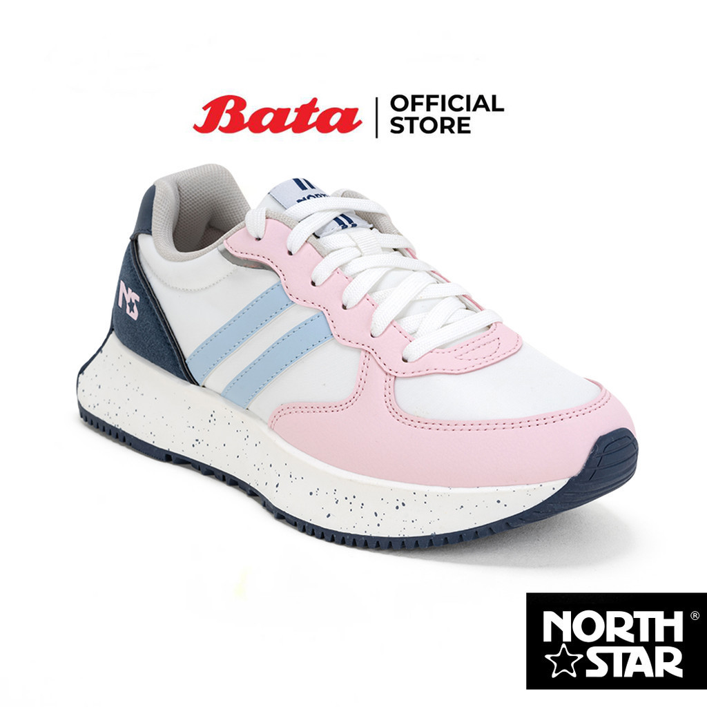 Bata บาจา by North Star รองเท้าผ้าใบสนีคเกอร์แบบผูกเชือก ลำลองแฟชั่น สวมใส่ง่าย สำหรับผู้หญิง สีขาว รหัส 5201118