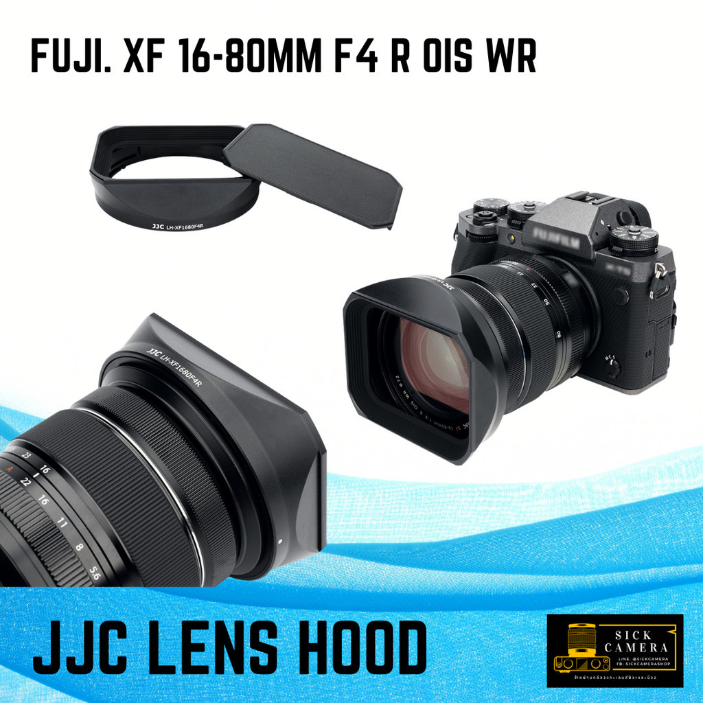 JJC LH-XF1680F4R เลนส์ฮู้ดโลหะ ทรงสี่เหลี่ยม สําหรับ Fuji XF 16-80mm F4 R OIS WR