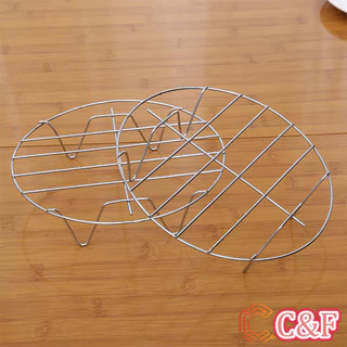 C&F ขาตะแกรงสแตนเลส อุปกรณ์เสริม สำหรับหม้อทอดไร้น้ำมัน ขาตั้งสแตนเลส Single layer steaming rack