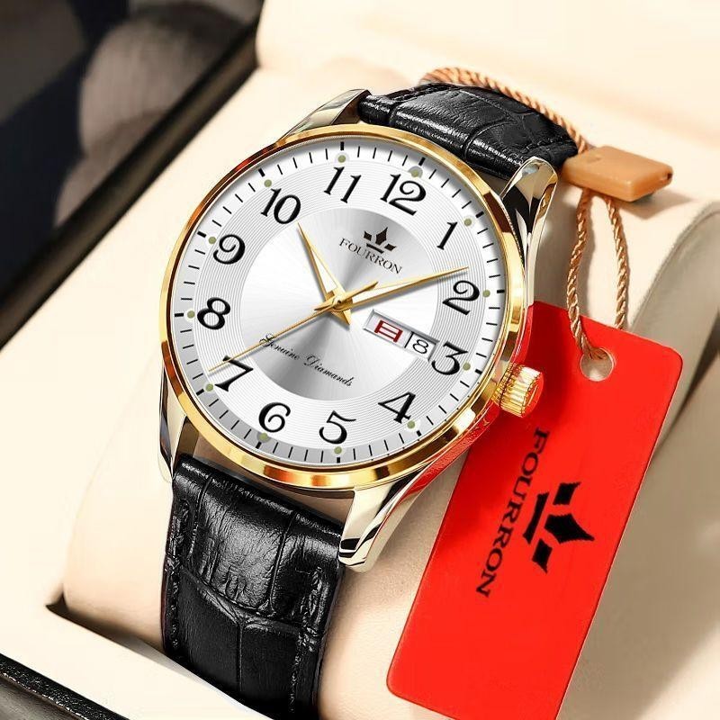 Swiss ของแท้ นาฬิกาข้อมือดิจิทัล กลไกอัตโนมัติ เรืองแสง กันน้ํา มีปฏิทินคู่ สําหรับผู้ชาย