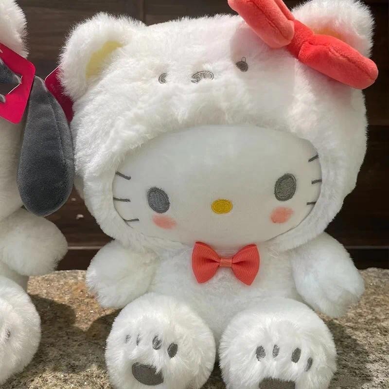 SANRIO 22ซม.hello Kittyตุ๊กตาPlushของเล่นSanrio Kuromi Cinnamorollตุ๊กตาตุ๊กตาอุปกรณ์ต่อพ่วงเด็กหมอนของเล่น