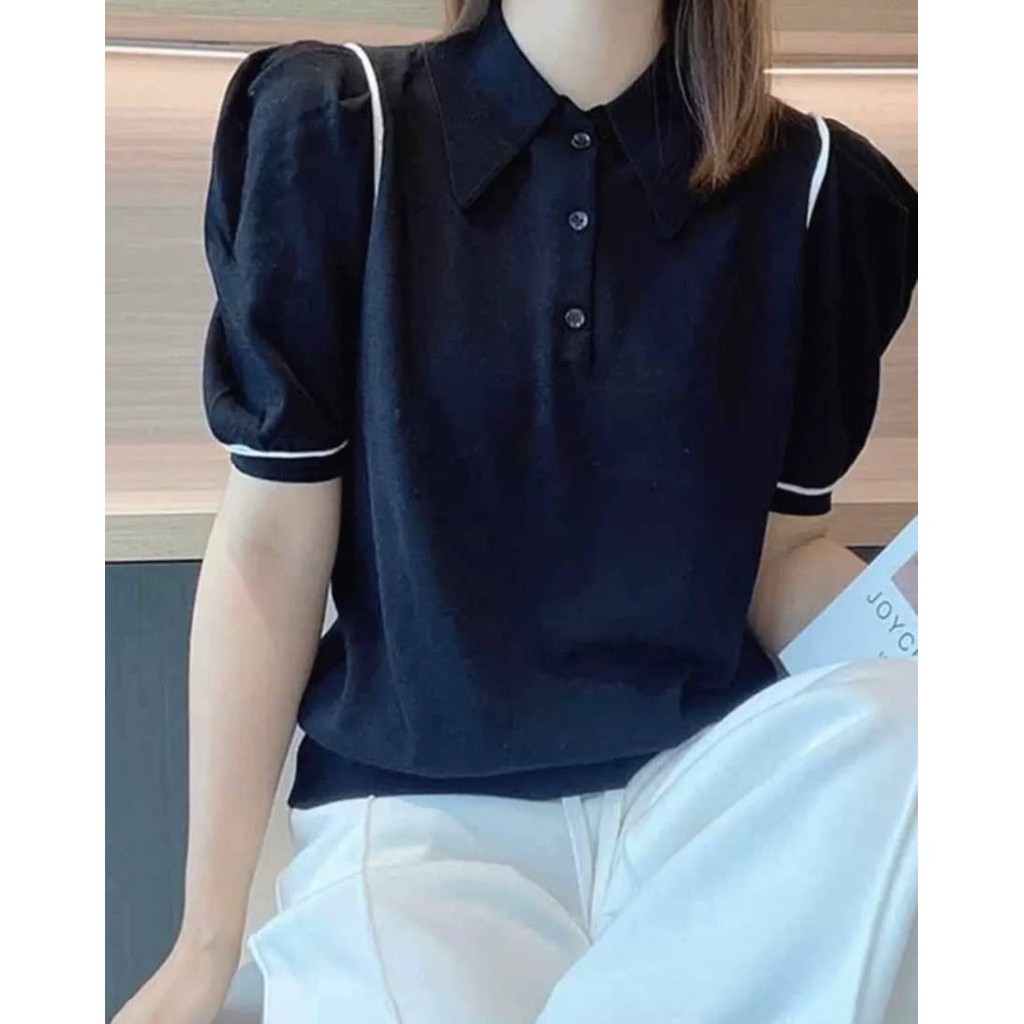 เสื้อยืด คอสม็อค แขนตุ๊กตา อกใหญ่ ผ้ายูนิ เกรด A เนื้อผ้านุ่ม น่ารักมากๆ A21 Chom KOB FTP84