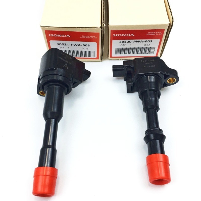 คอยล์จุดระเบิด ด้านหน้า ด้านหลัง 30520-PWA-003 30521-PWA-003 สําหรับ Honda CITY Civic 7 8 VII VIII JAZZ FIT 2 3 III 1.2 1.3 1.4