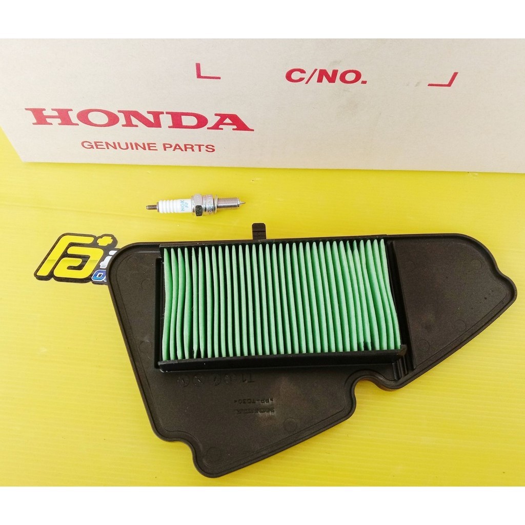 17210-K2F-T00/31917-KWP-D01ไส้กรองอากาศพร้อมหัวเทียนแท้HONDA Scoopyi ปี2021/ รวม2ชิ้น1เซต