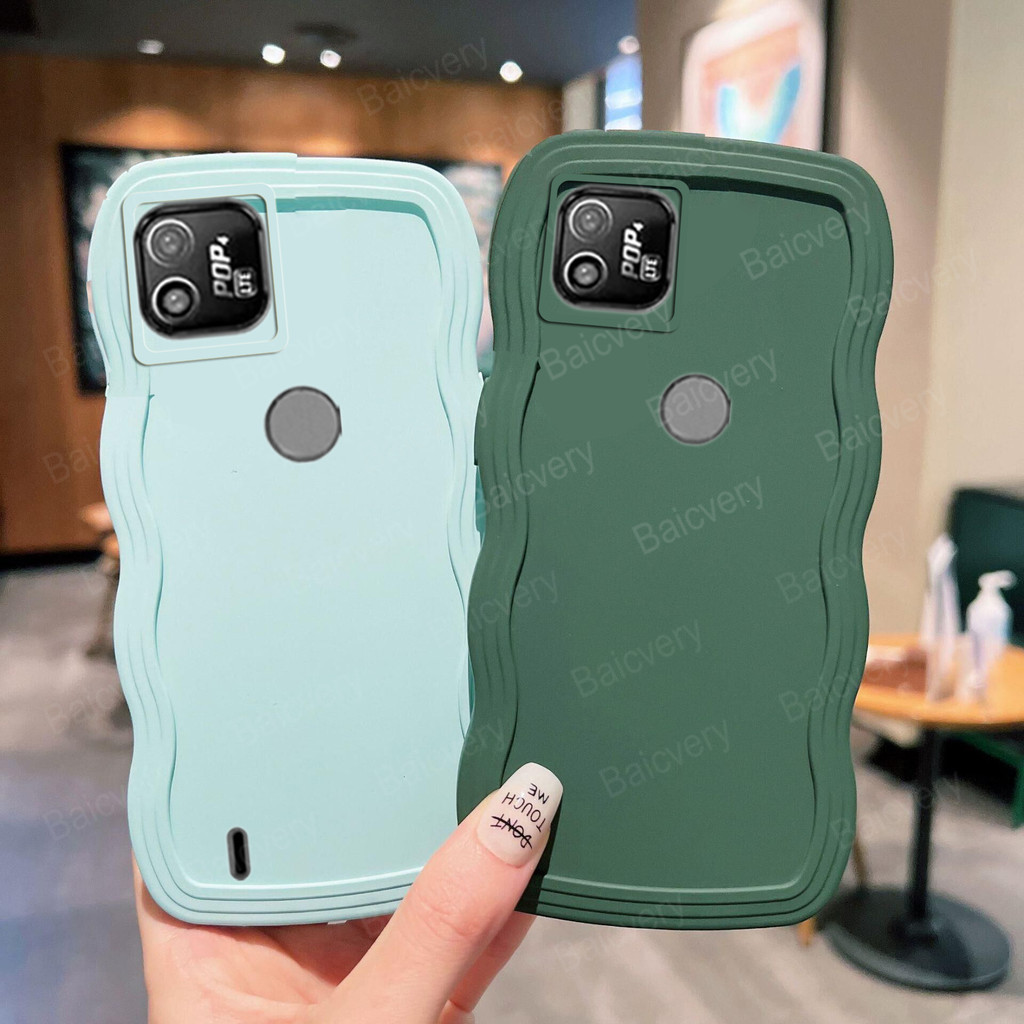 Tecno POP 4 LTE เคสแฟชั่น สีสัน นิ่ม TPU เคสซิลิโคน เคสกันกระแทก เคสป้องกัน