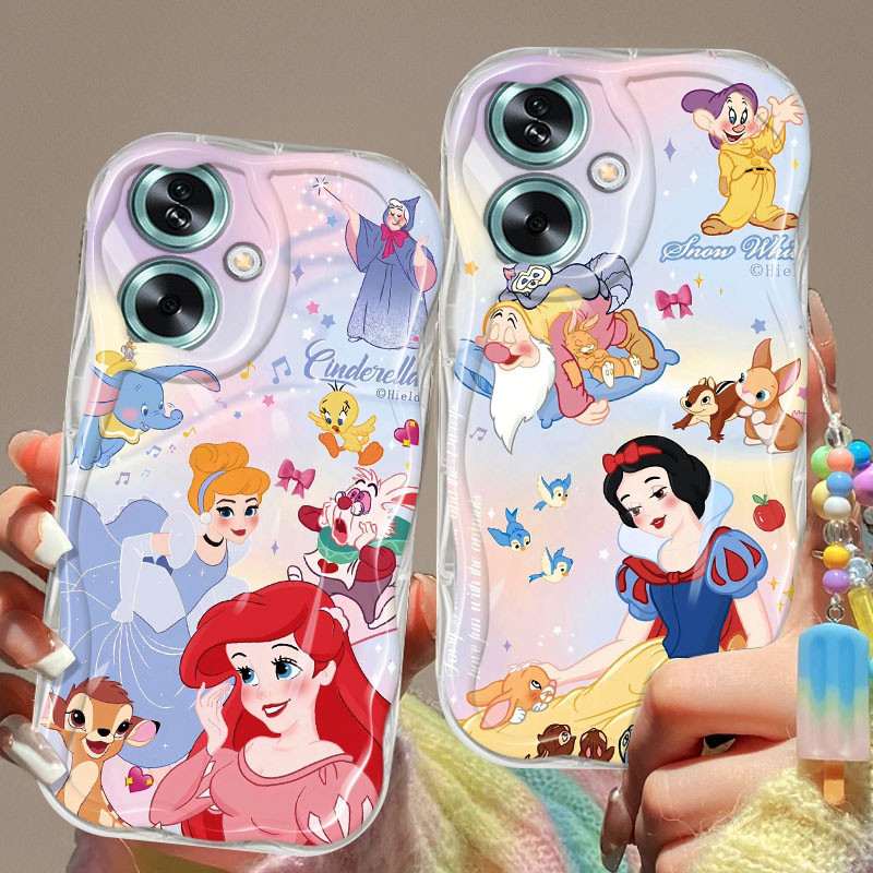 Fairy Tale Princess เคสโทรศัพท์กันกระแทกOppo Reno11 F Reno11 Pro 5G 11F F25 Pro 5G Reno10 Pro 5G Reno12 Pro 5Gเคสใสนุ่มป้องกันกรณีพร้อมสร้อยข้อมือไอศกรีม