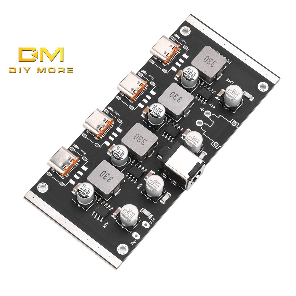 Diymre โมดูลชาร์จเร็ว 4 ทาง PD65W Type-C อินเตอร์เฟซ รองรับ PD3.0 2.0 QC3.0 2.0 FCP AFC DC5.5*2.5
