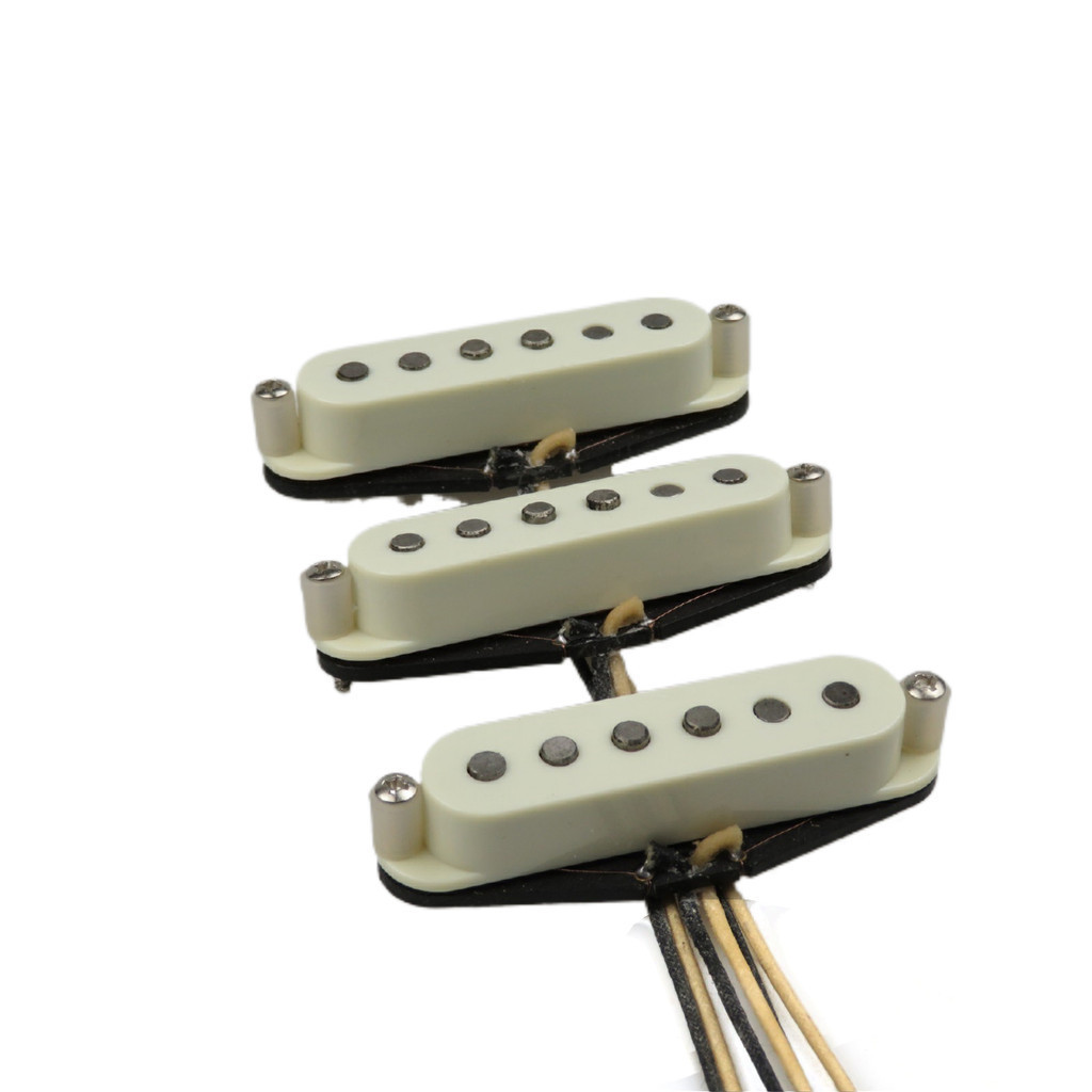 YX-(คลังสินค้าพร้อม) กระบะกีตาร์ คอยล์เดี่ยว Alnico V Pure Vintage 65 Strat Pickups Handmade ชุดสําห