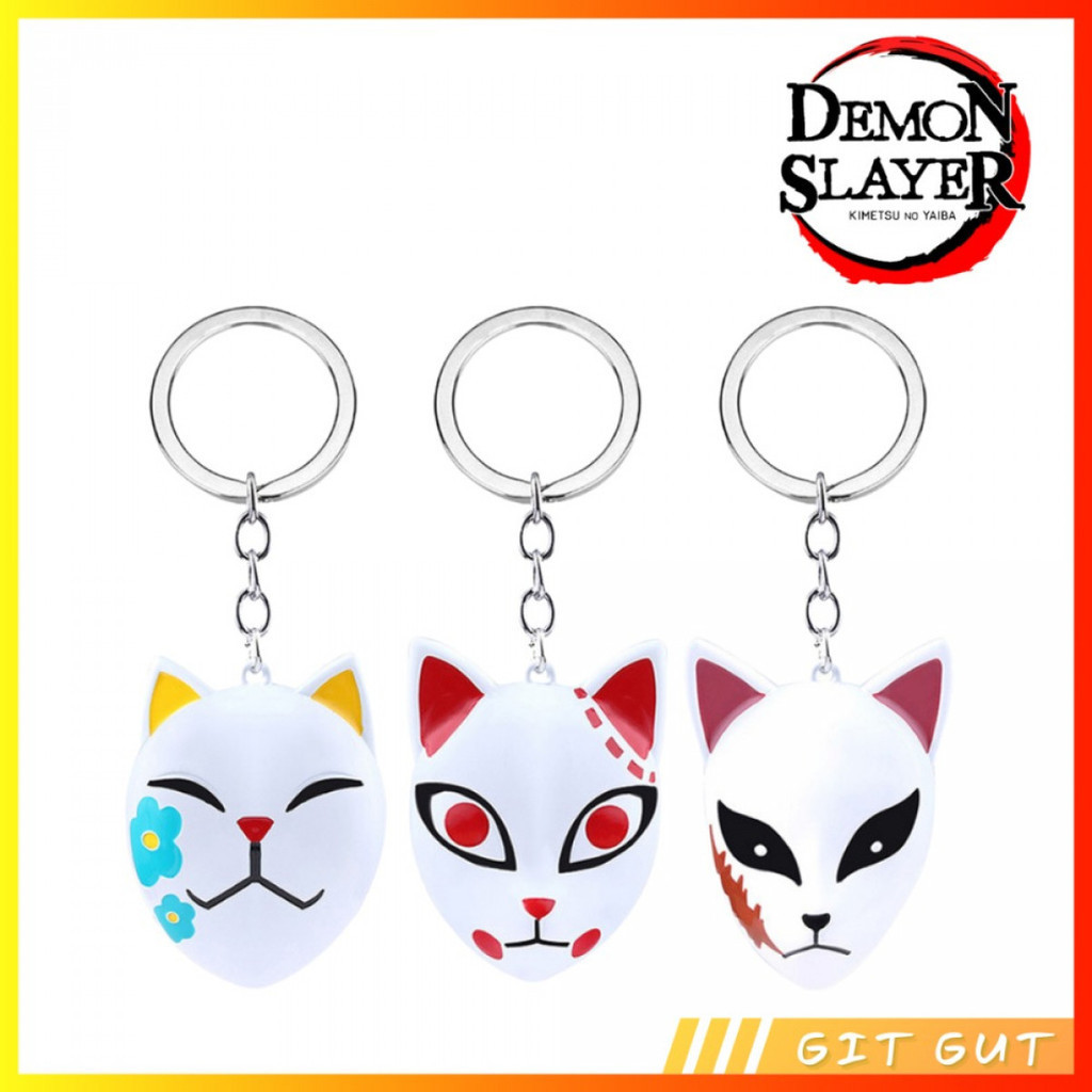 Gantungan พวงกุญแจ Demon Slayer Kitsune Fox Warding Mask