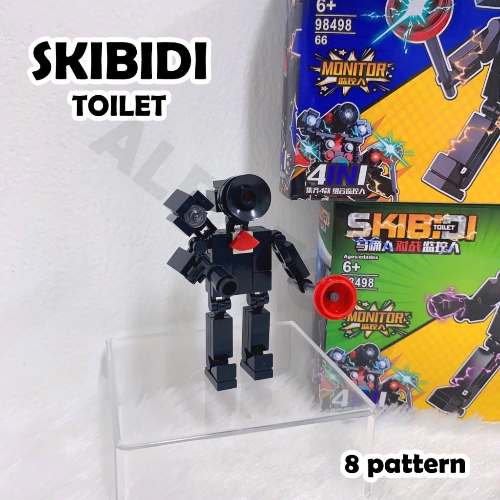เลโก้ Skibidi Toilet ตัวต่อบล๊อคชักโครก ของเล่นตั้งโต๊ะ ตัวต่อเสริมพัฒนาการ ฟิกเกอร์โมเดล
