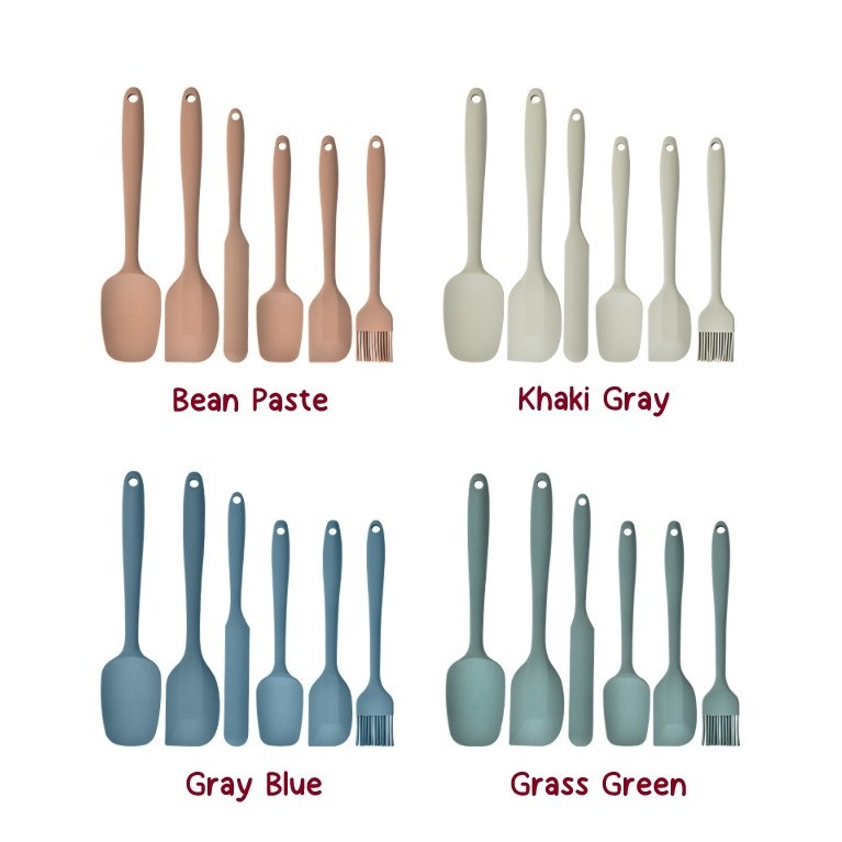 ไม้พาย ช้อนพาย ไม้ปาดครีม พายทาเนย แปรง ซิลิโคน Earth Tone Collection มีหลายขนาด หลายสี ให้เลือก - รูปที่ 4