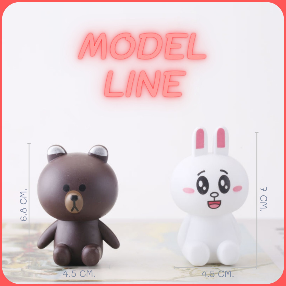 โมเดลไลน์ Line โมเดลแต่งเค้ก แพ็ค2ชิ้น พร้อมส่งในไทย