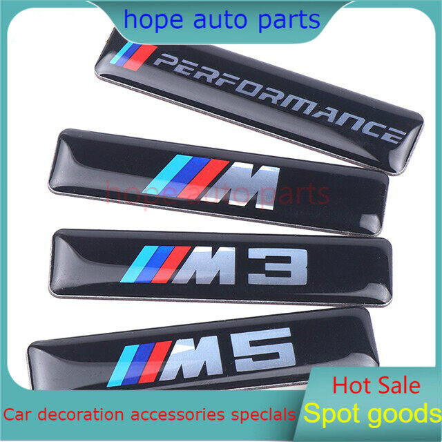 ใหม่ สติกเกอร์โลโก้ M3 M5 อลูมิเนียม สําหรับติดตกแต่งรถยนต์ BMW zhi 2 ชิ้น