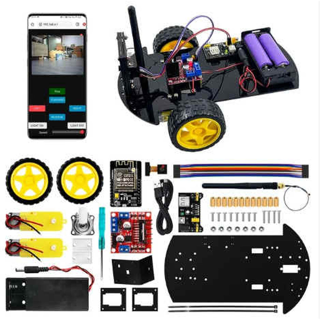 ชุดSmart Robot Car Kit 2WD ESP32 พร้อมกล้องWifi (ไม่รวมแบตเตอรี่ รุ่น 18650) ESP32CAM