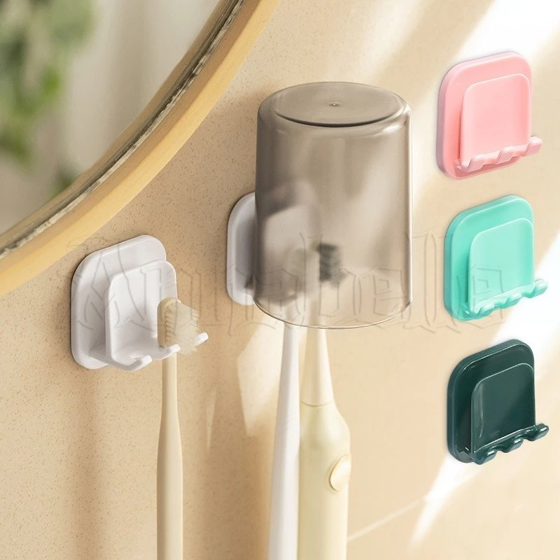 [ขายดี] 2-in-1 ที่วางแปรงสีฟัน และแก้ว แบบติดผนัง สไตล์ญี่ปุ่น สําหรับห้องน้ํา
