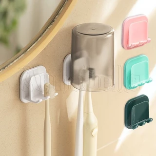 [ขายดี] 2-in-1 ที่วางแปรงสีฟัน และแก้ว แบบติดผนัง สไตล์ญี่ปุ่น สําหรับห้องน้ํา
