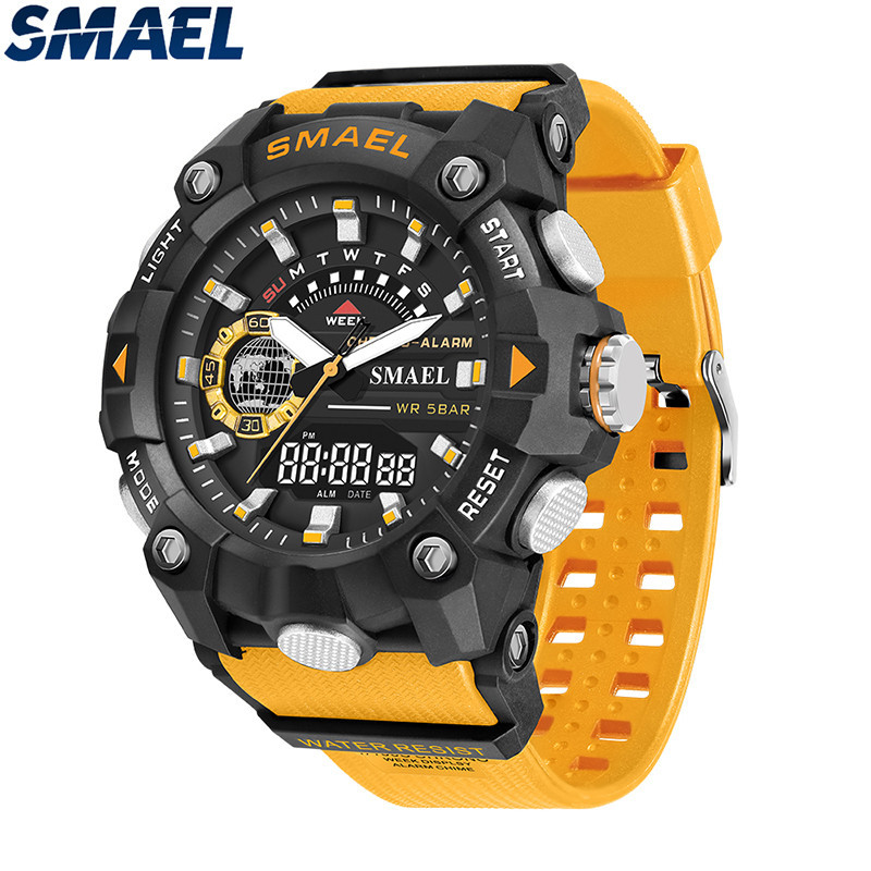 Smael 8040 นาฬิกาข้อมืออิเล็กทรอนิกส์แฟชั่น กันน้ํา อเนกประสงค์ สําหรับนักเรียน เล่นกีฬา กลางแจ้ง