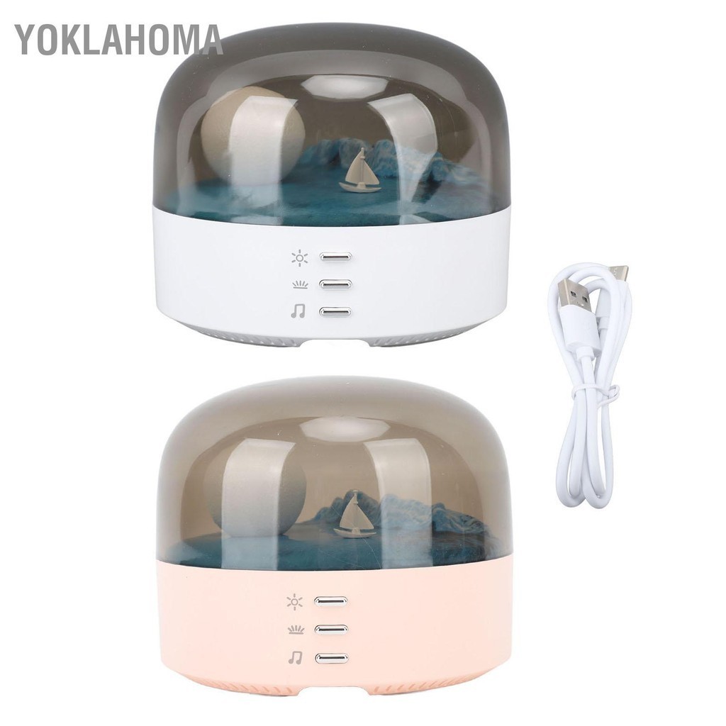 YOklahoma ลำโพง Bluetooth Night Light Creative ผ่อนคลายผ่อนคลายแบบพกพาโคมไฟกลางคืนในร่มสำหรับห้องนอน
