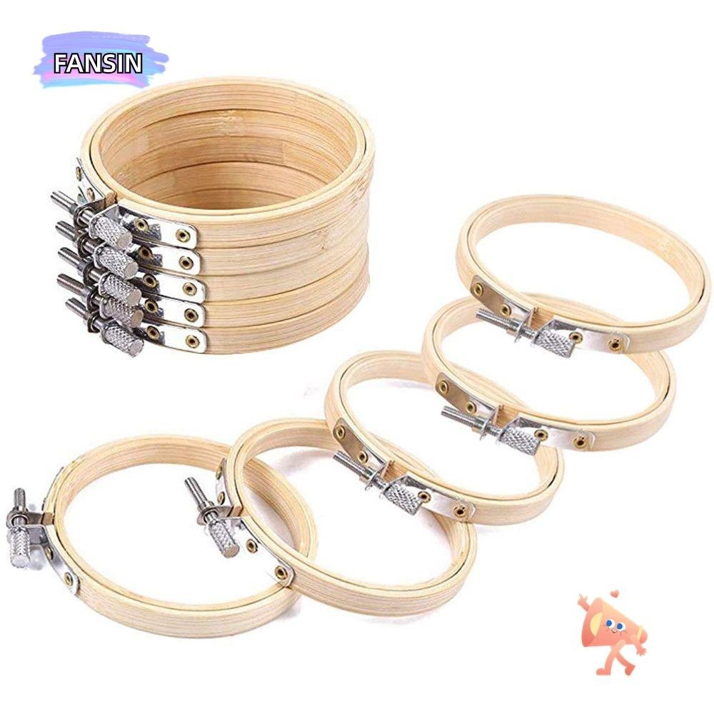 Fansin สะดึงไม้ไผ่ ทรงกลม สําหรับเย็บปักถักร้อย Diy