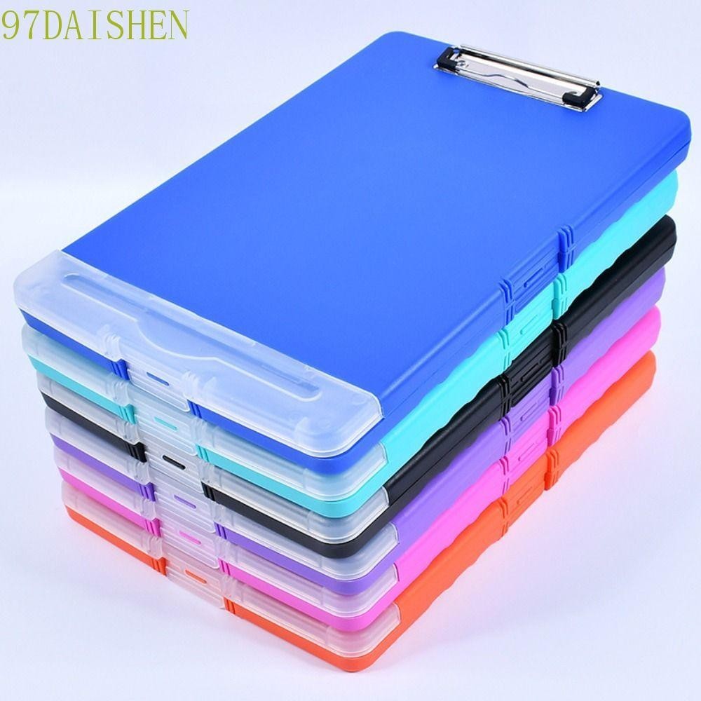 Daishen1 กล่องแฟ้มคลิปบอร์ด 6 สี สําหรับจัดเก็บเอกสาร สํานักงาน โรงเรียน