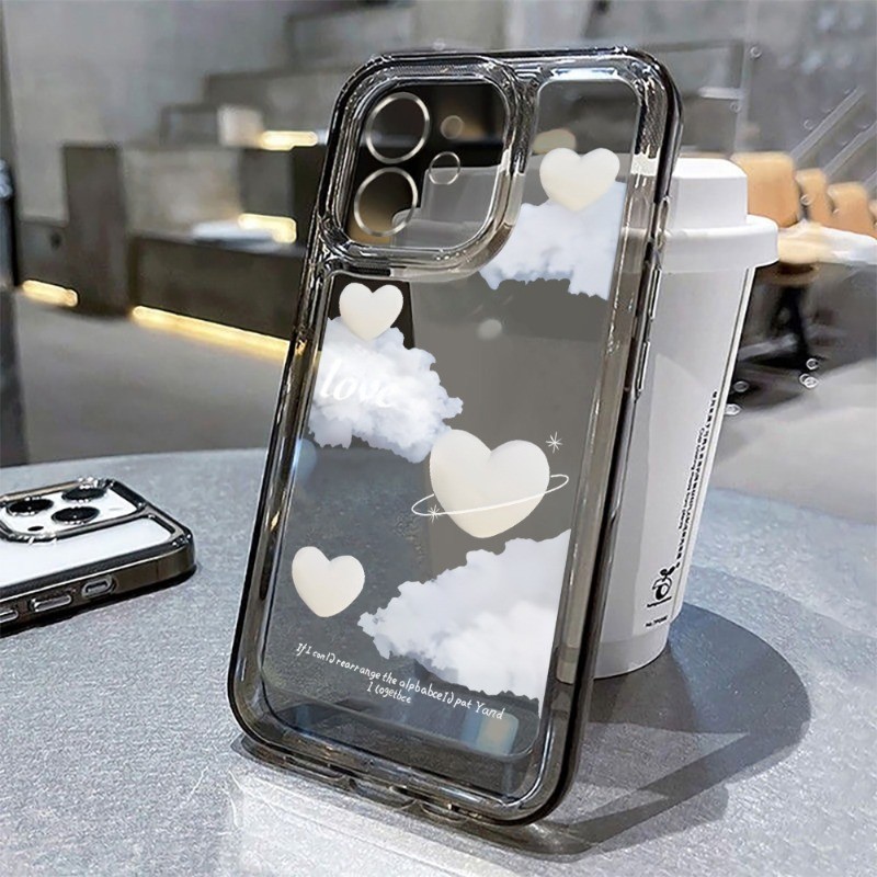 INS TPU Case Cover For iPhone 11 14 15 12 13 Pro Max 6 7 8 Plus XS Max XR เคสโทรศัพท์มือถือ TPU โปร่งใสกันกระแทก