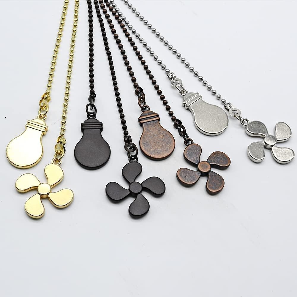 SIO ชุดโซ่ดึงไฟ, ตัวขยายโซ่พัดลมเพดานโลหะผสมสังกะสี 2 ชิ้น, หลอดไฟรูปพัดลมพัดลมเพดานรูปพัดลมโซ่พัดลม - รูปที่ 3