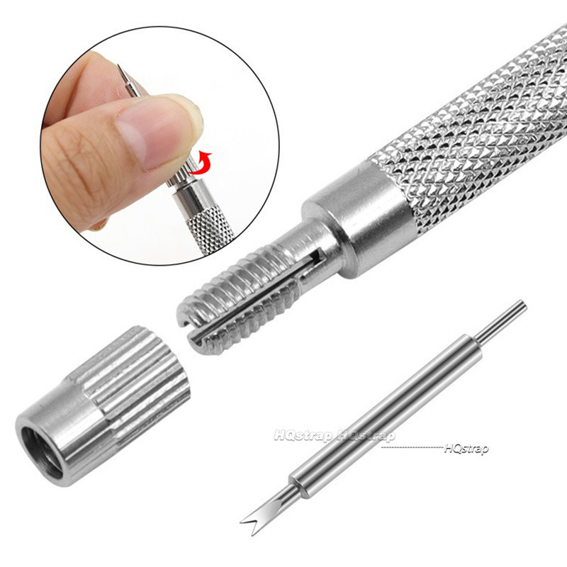 เครื่องมือถอดสายนาฬิกาข้อมือ โลหะ ปรับได้ คุณภาพสูง 5 ชิ้น พร้อมหมุด 4 ชิ้น - รูปที่ 3