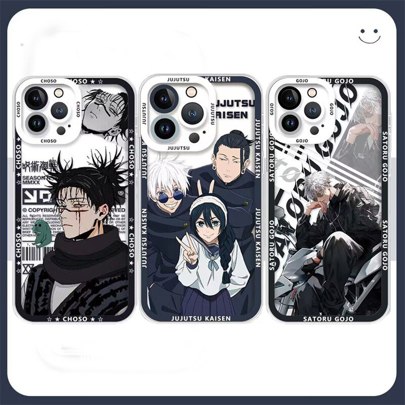 ญี่ปุ่นอะนิเมะ Jujutsu Kaisen Gojo Satoru Yuta Clear เคสโทรศัพท์สําหรับ Infinix HOT 40 20 30 12 11 10 Play 11s NFC 40i 30i 20i 12i GT 20 PRO Tecno Spark GO 2024 20 10 PRO Zero 30 ฝาครอบ