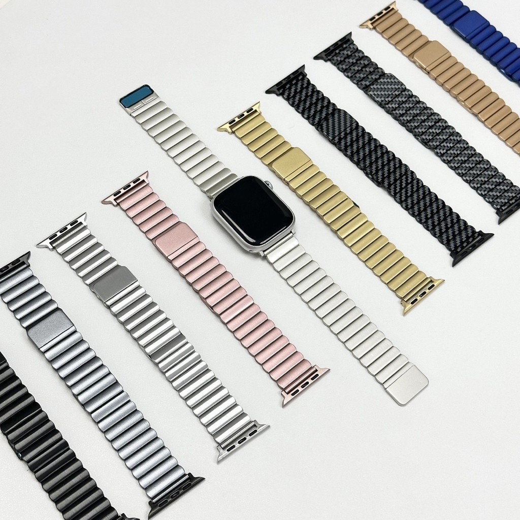 สายนาฬิกาข้อมือ เหล็กแม่เหล็ก สําหรับ Apple Watch 9 Iwatch 8 7 6 SE 5 4