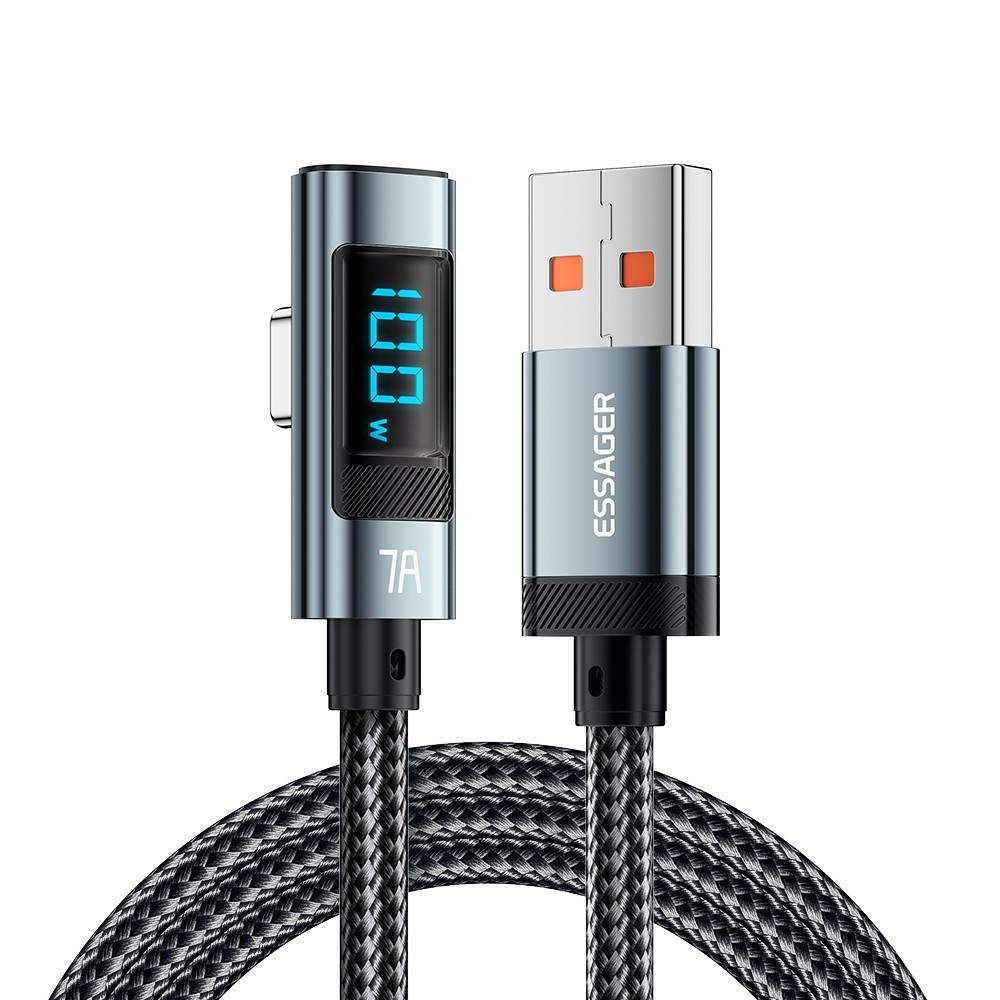 Essager PD 100W 7A USB ไปพิมพ์ C สายเคเบิลจอแสดงผลที่ชาร์จไฟรวดเร็ว USB USB C สายสำหรับข้อมูลหัวเว่ย Samsung Xiaomi
