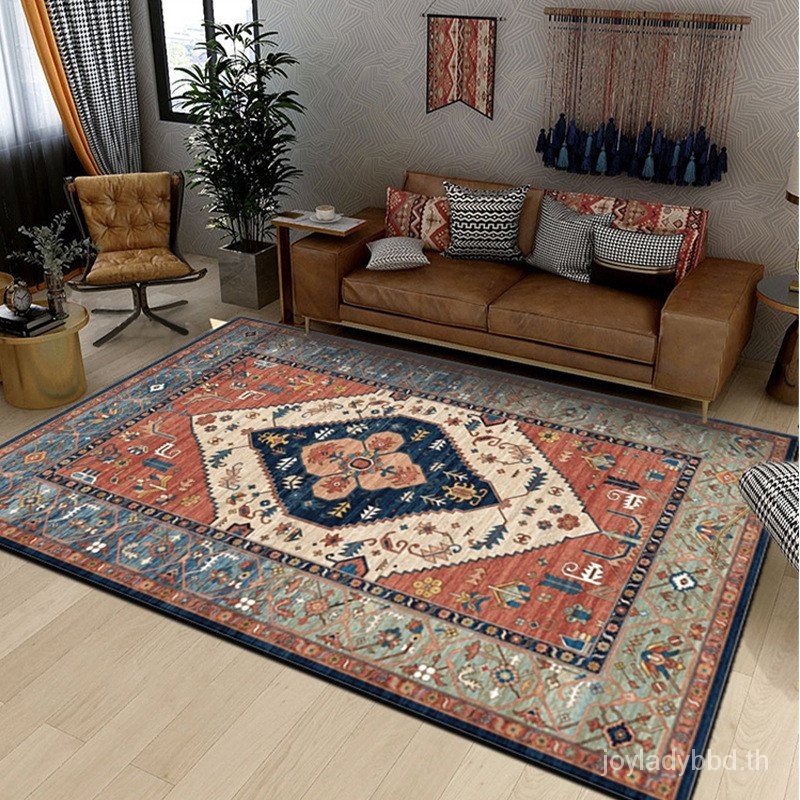 ตกแต่งบ้าน  พรมปูพื้น แบบเต็ม สไตล์โบฮีเมียน เปอร์เซีย สําหรับห้องนั่งเล่น พร้อมส่ง ราคาพิเศษ